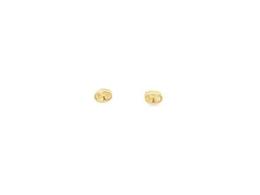 18K Yellow Gold Polished Oval Stud Earrings